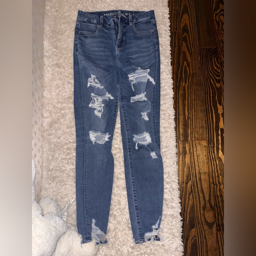 American Eagle tight ripped jeans